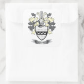 Craig Family Crest Coat of Arms Quadratischer Aufkleber (Tasche)