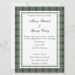 Craig Scottish Wedding Einladung