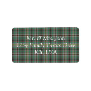 Craig Tartan Label Adressaufkleber