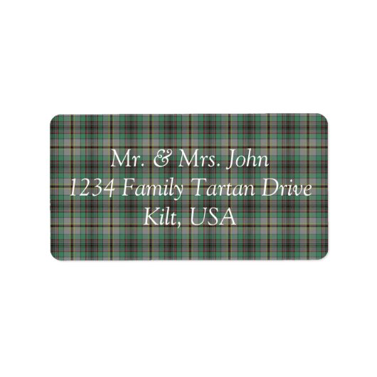 Craig Tartan Label Adressaufkleber (Vorne)