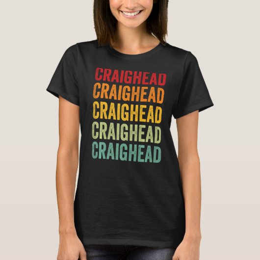 Craighead Landkreis Arkansas Rainbow Text T-Shirt (Vorderseite)