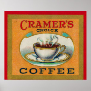 Cramers auserlesener Kaffee-Aufkleber Poster