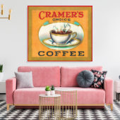 Cramer's Choice Coffee Label Leinwanddruck (Insitu (Wohnzimmer))