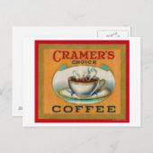 Cramer's Choice Coffee Label Postkarte (Vorne/Hinten)