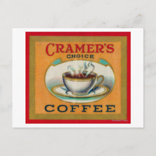 Cramer's Choice Coffee Label Postkarte