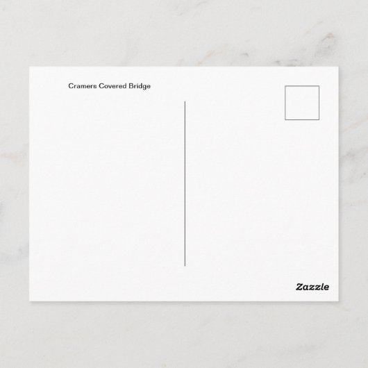 Cramers Covered Bridge Postkarte (Rückseite)