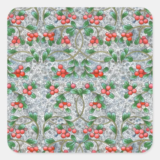 Cranberries2 Quadratischer Aufkleber (Vorderseite)