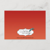 Cranberries auf Orange Stripe Wedding Hotel Beilag Begleitkarte (Rückseite)