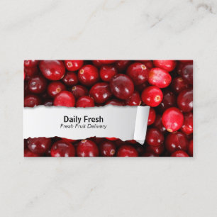 Cranberries Customizable FoodCloseup Business Card Visitenkarte