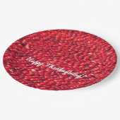 Cranberries Festivals Red Pappteller (Schrägansicht)