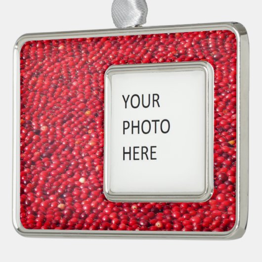 Cranberries Festivals Red Rahmen-Ornament Silber (Links)