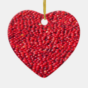 Cranberries Festliches Rot Keramik Ornament