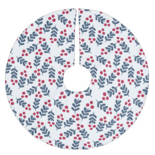 Cranberries Roter Weihnachtsfeiertag Minialistisch Polyester Weihnachtsbaumdecke