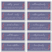 Cranberries Sprig Wedding Guest Address Labels (Vorderseite)