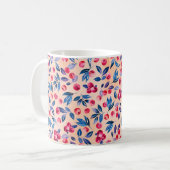 Cranberries und Blätter, wasserfarbene Wildbeere Kaffeetasse (Vorderseite Links)