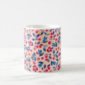 Cranberries und Blätter, wasserfarbene Wildbeere Kaffeetasse (Mittel)