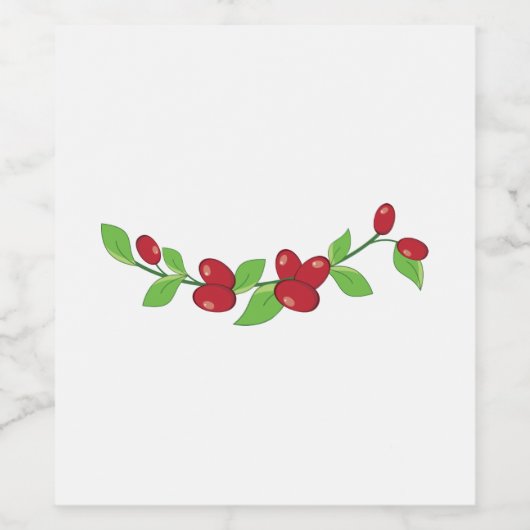 Cranberries Weinetikett (Einzelnes Label)