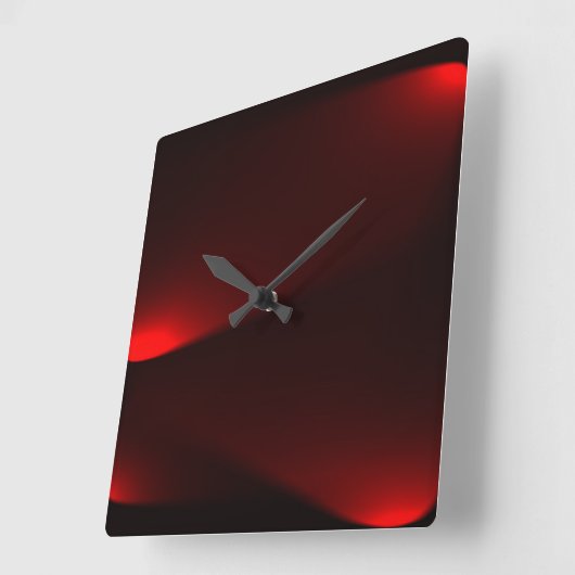 Cranberry And Black Lights Quadratische Wanduhr (Winkel)