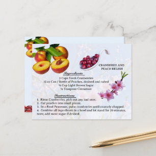 Cranberry and Peach Relish - Rezept Postkarte