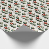 Cranberry and Pine: Rot und Grün Geschenkpapier (Ecke)