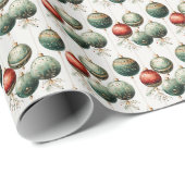 Cranberry and Pine: Rot und Grün Geschenkpapier (Rolleneckpunkt)