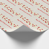 Cranberry and Popcorn Bauernhof Urlaub Geschenkpapier (Ecke)