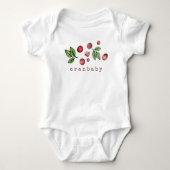 Cranberry Baby Bodysuit Wassercolor Baby Strampler (Vorderseite)