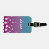 Cranberry-Blue Bubbles Gepäckanhänger (Vorderseite horizontal)