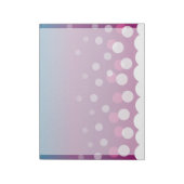 Cranberry-Blue Bubbles Notizblock (Rotiert)
