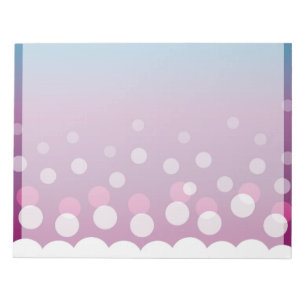 Cranberry-Blue Bubbles Notizblock