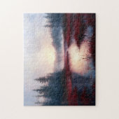 Cranberry Bog Sunrise Landschaft Puzzle (Vertikal)