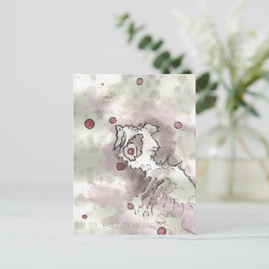 Cranberry Bog Tea Kreatur 011 Postkarte (Stehend Vorderseite)