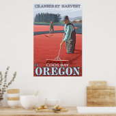 Cranberry Bogs Harvest - Coos Bay, Oregon Poster (Küche)
