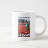 Cranberry Bogs Harvest Vintage Travel Poster Jumbo-Tasse (Rechts)