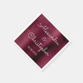 Cranberry Burgundy Hochzeit oder Empfang Serviette (Ecke)