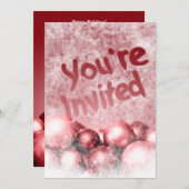 Cranberry Christmas Party Custom Einladungen 2014 (Vorne/Hinten)