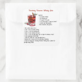 Cranberry Cinnamon Whiskey Saurer Rezept Quadratischer Aufkleber (Tasche)