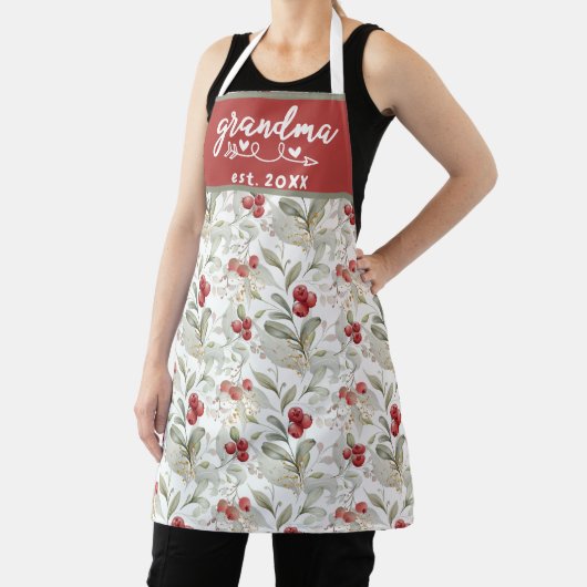 Cranberry Cranberry Branches Berries Ost Schürze (InSitu)