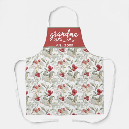 Cranberry Cranberry Branches Berries Ost Schürze (Vorderseite)