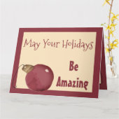 Cranberry Cream Christmas Greeting Card Karte (Gelbe Blume)
