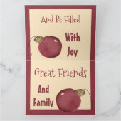 Cranberry Cream Christmas Greeting Card Karte (Innenseite)