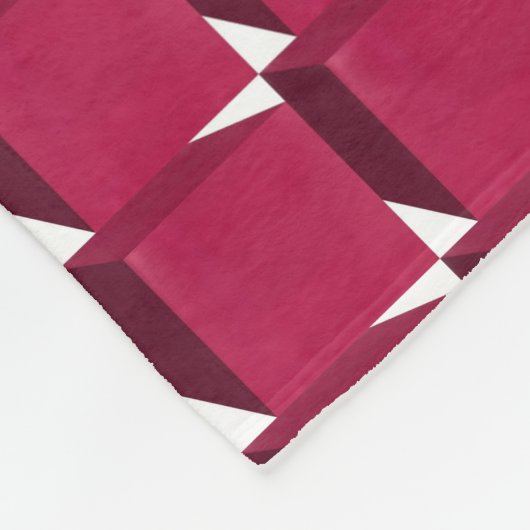 Cranberry Cubes Fleecedecke (Ecke)