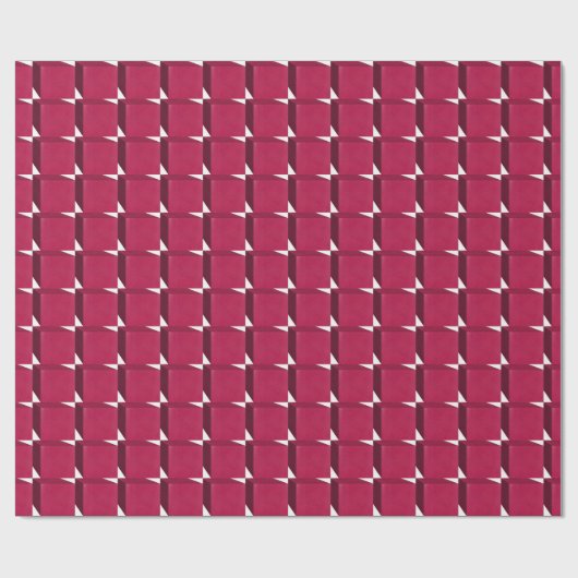 Cranberry Cubes Geschenkpapier (Flach)