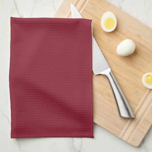 Cranberry Dark Red Solid Trend Farbe Hintergrund Geschirrtuch (Viertel Falte)