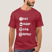 Cranberry Eat Sleep Gym Repeat Icon T-Shirt (Vorderseite)
