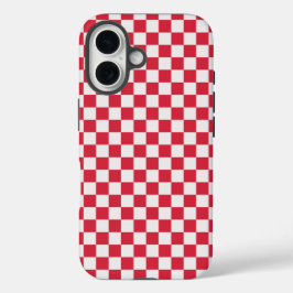 Cranberry fizz checkerboard pattern iPhone 16 hülle
