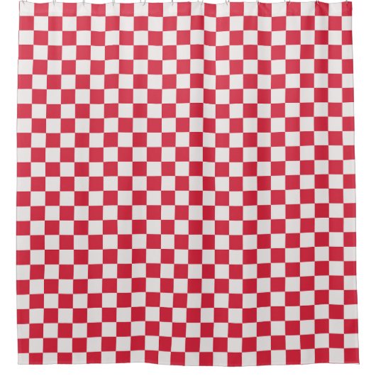 Cranberry fizz checkerboard pattern duschvorhang (Vorderseite)