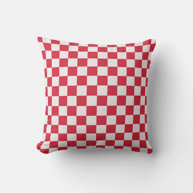 Cranberry fizz checkerboard pattern kissen (Vorderseite)