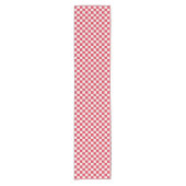 Cranberry fizz checkerboard pattern kurzer tischläufer (Vorderseite)