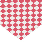 Cranberry fizz checkerboard pattern kurzer tischläufer (Ecke)